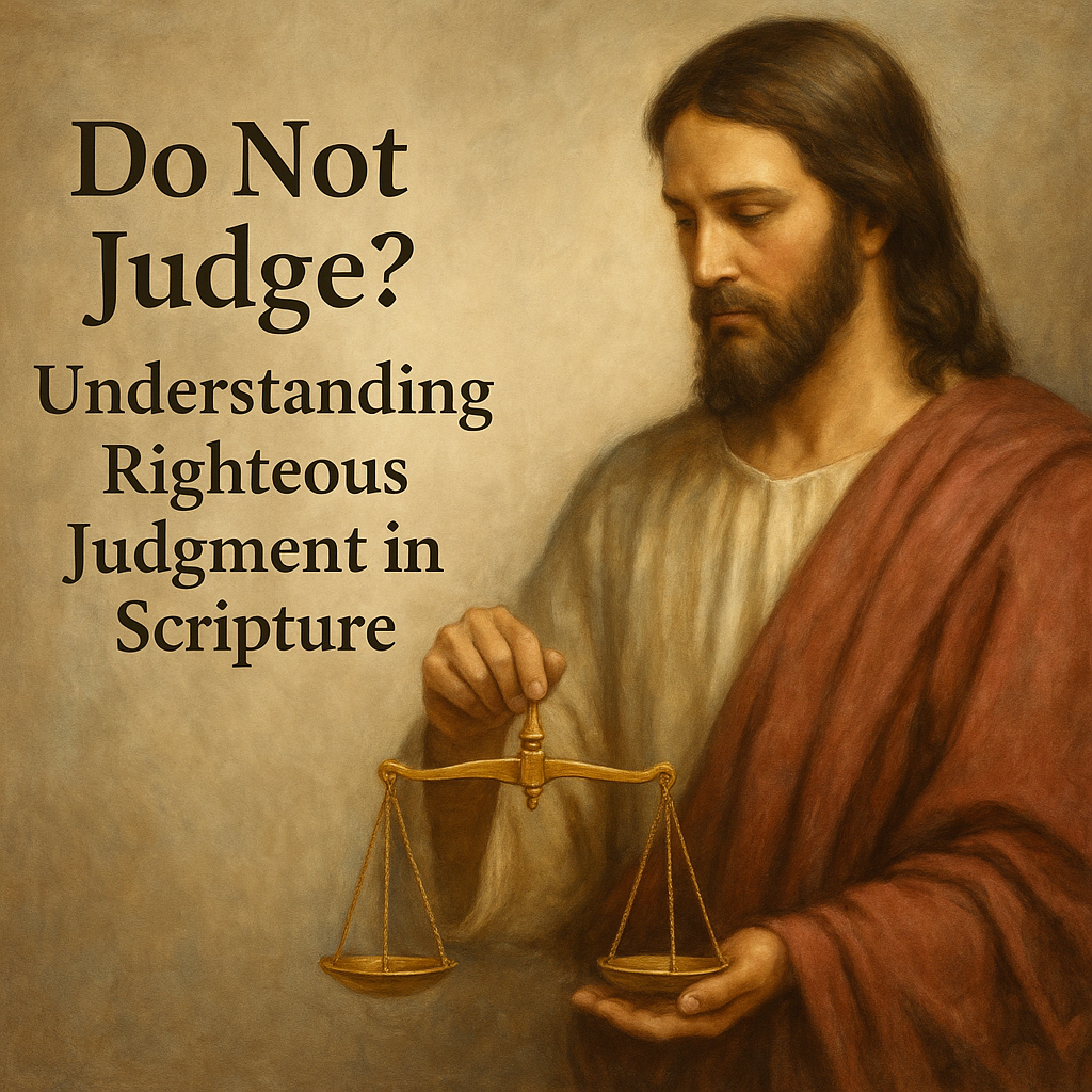 Do Not Judge? Understanding Righteous Judgment in Scripture