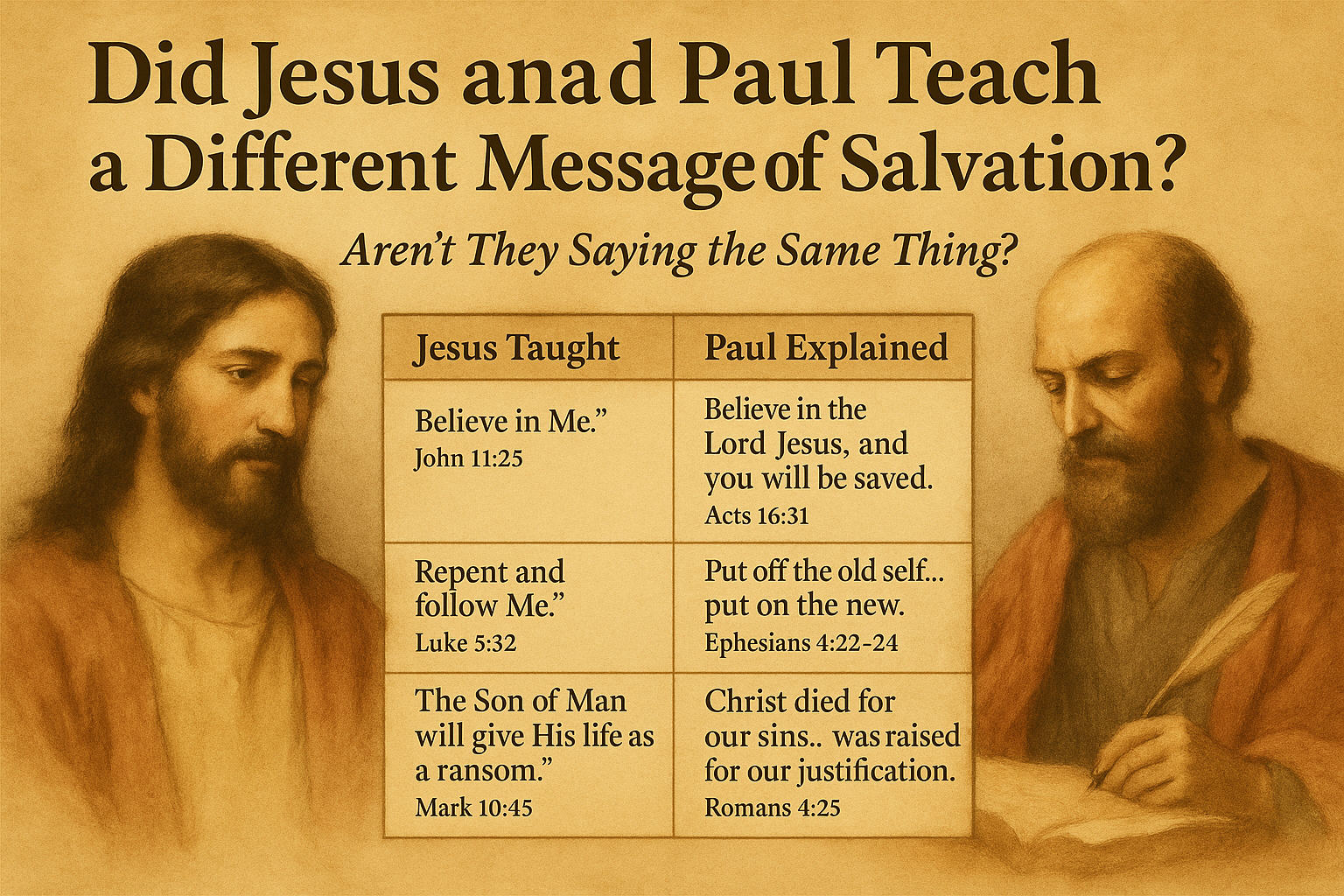 The Message of Salvation: Jesus and Paul in Harmony