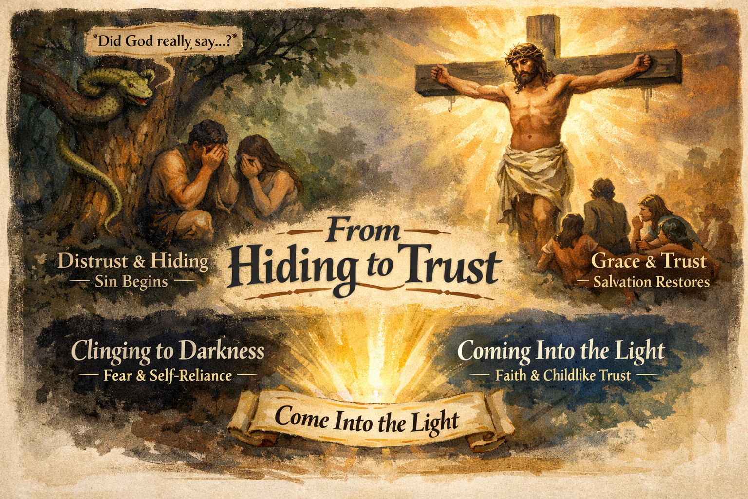 From Hiding to Trust: Why Sin, Faith, and the Kingdom Are About Coming Into the Light